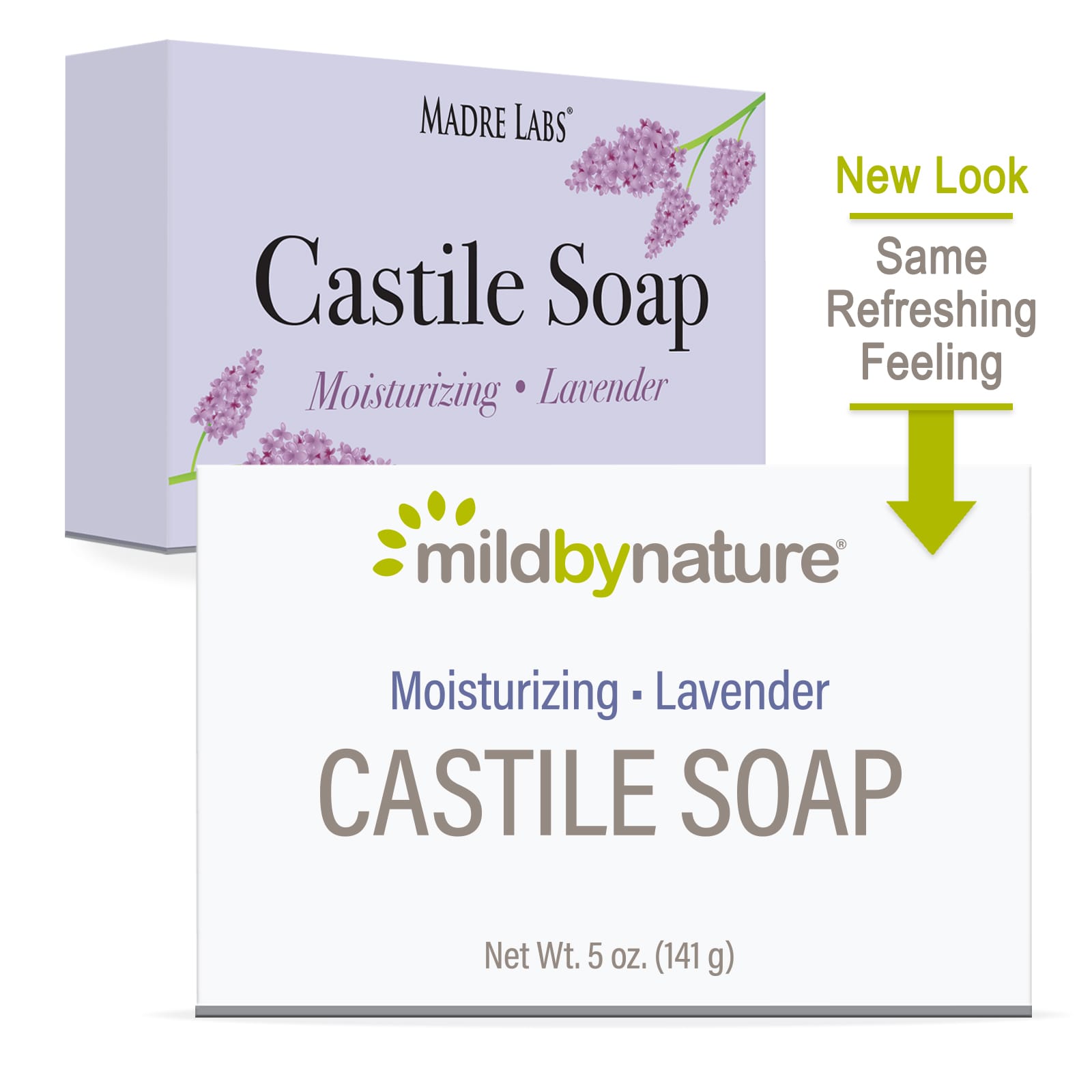 Mild By Nature Castile Bar Soap Lavender 5 Oz 141 G