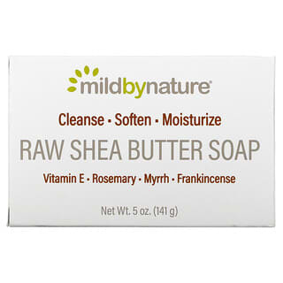 Mild By Nature, 生乳木果油，香皂，含维生素 E、迷迭香、没方剂、乳香，5 盎司（141 克）