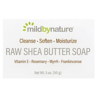 Mild By Nature, Raw Shea Butter, rohe Sheabutter, Seifenstück, mit Vitamin E, Rosmarin, Myrrhe und Weihrauch, 141 g (5 oz.)