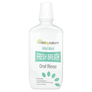 Mild By Nature, Enxaguante Bucal para um Hálito Fresco, Sem Álcool, Menta Suave, 473 ml (16 fl oz)