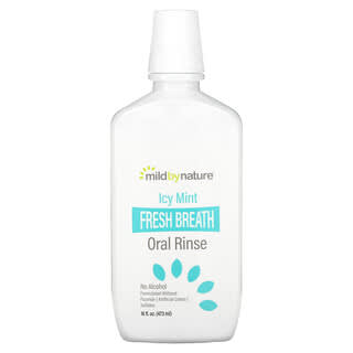 Mild By Nature, Fresh Breath Oral Rinse, Mundspülung ohne Alkohol, Icy Mint, 473 ml (16 fl. oz.)