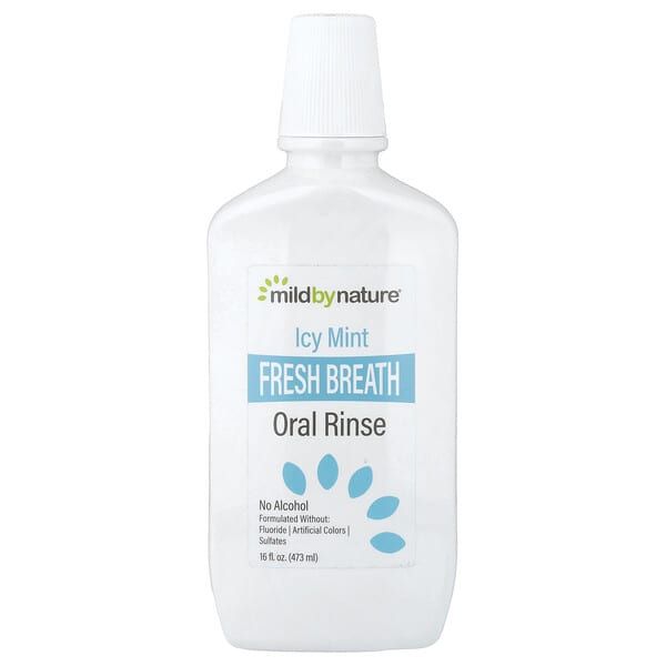 Mild By Nature, Fresh Breath Oral Rinse, No Alcohol, Icy Mint, 16 fl oz (473 ml)