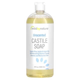 Mild By Nature‏, סבון מוצק על בסיס שמן זית ללא ניחוח, 1,005 מ"ל (34 אונקיות נוזל)