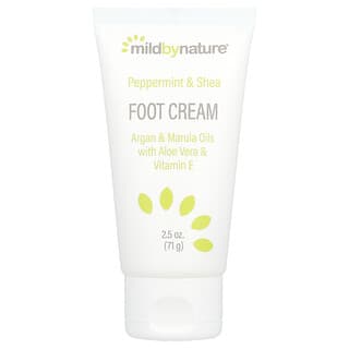 Mild By Nature, Peppermint & Shea Foot Cream with Argan & Marula Oils, Pfefferminze- und Shea-Fußcreme mit Argan- und Marulaöl, 71 g (2,5 oz.)