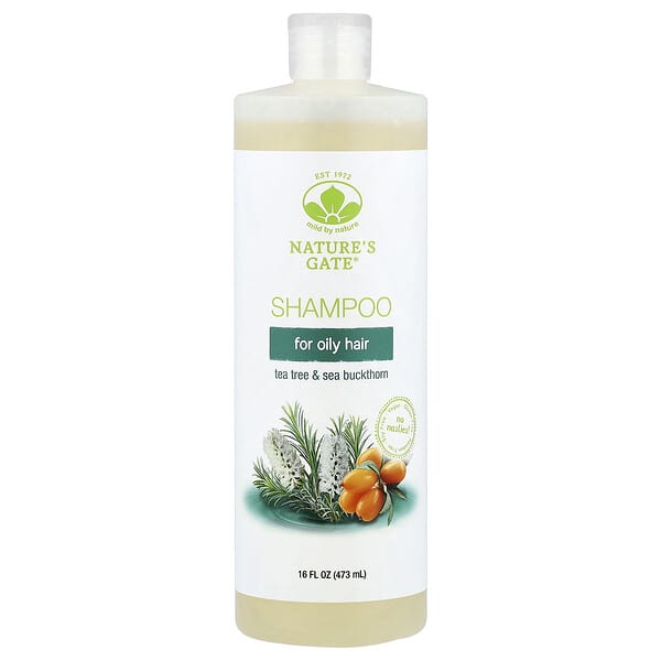 Mild By Nature, (Nature's Gate), 티트리 & 산자나무 샴푸, 지성 모발용, 473ml(16fl oz)
