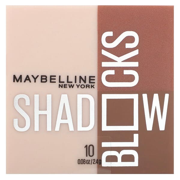 Maybelline, Shadow Blocks，10 82nd &amp; Park Ave，0.08 盎司（2.4 克）