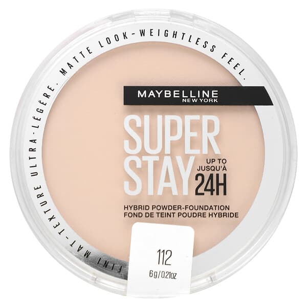 Maybelline, Super Stay, Hybrid Powder-Foundation, 112, 0.21 oz (6 g)  