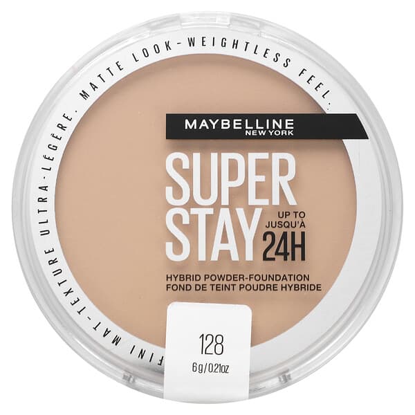 Maybelline, Super Stay, Hybrid Powder-Foundation, 128, 0.21 oz (6 g)  