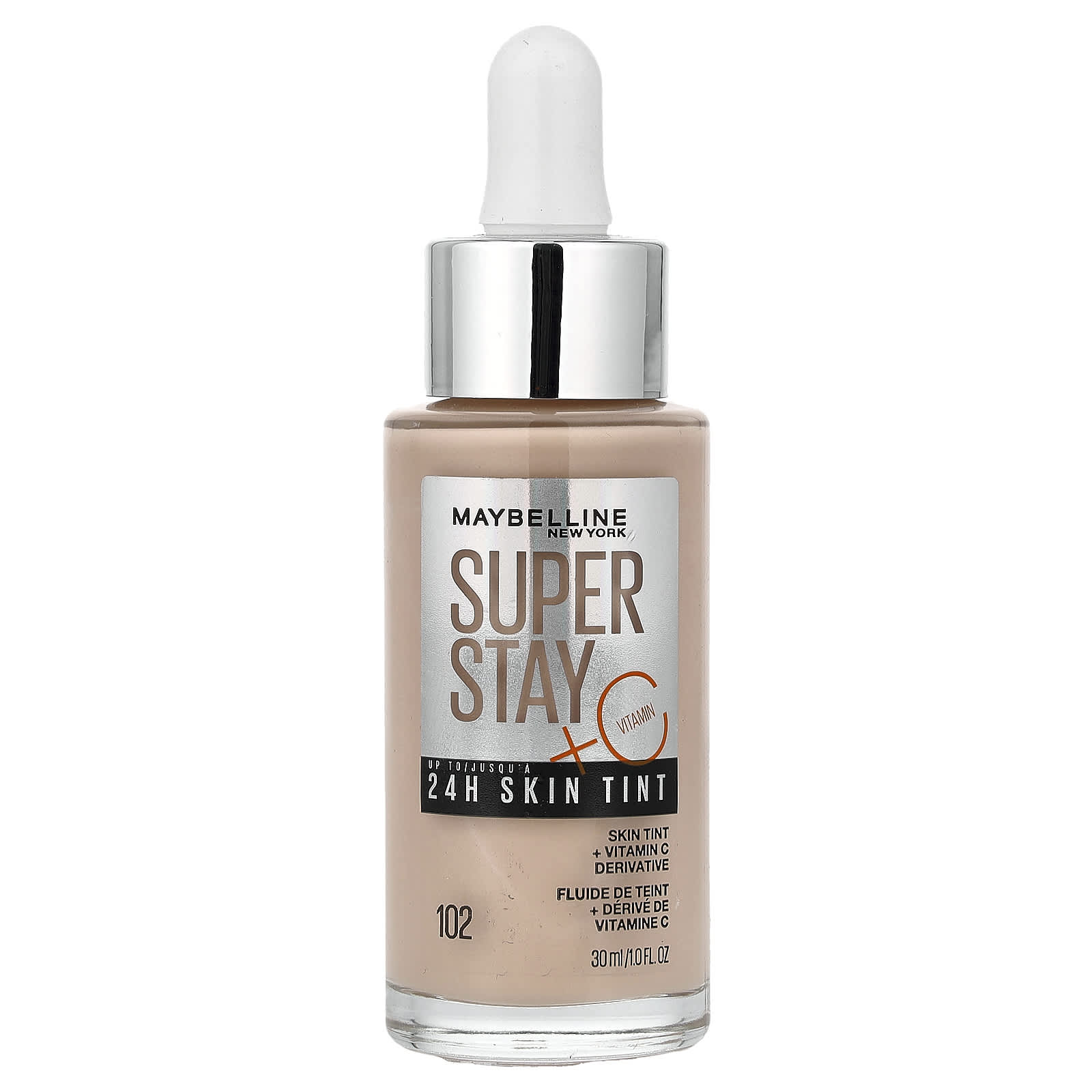 Maybelline, Super Stay, 24H Skin Skin, 102, 30 мл (1 жидк. унция)