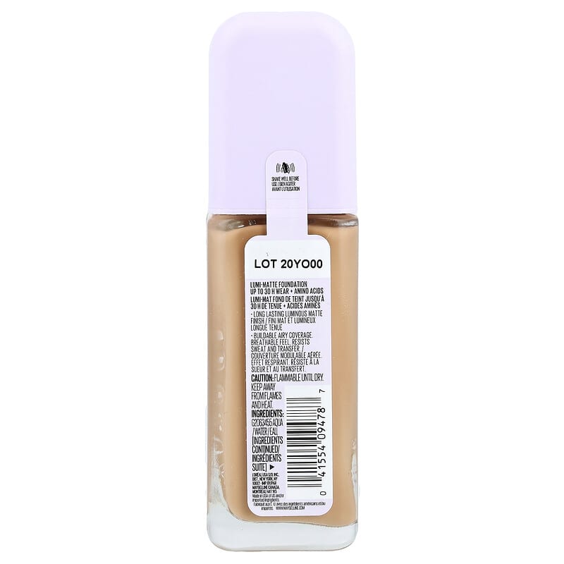 Super Stay, Lumi-Matte Foundation, 322, 1 fl oz (30 ml)