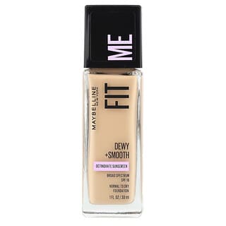 Maybelline, Fit Me, Dewy + Smooth, Base suavizante e hidratante, 120 Classic Ivory (marfil clásico), 30 ml (1 oz. líq.)