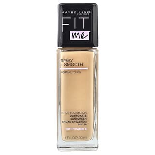 Maybelline‏, ®Fit Me, Dewy + Smooth Foundation, ‏125 בז' ניוד, 30 מ"ל (אונקיית נוזל 1)