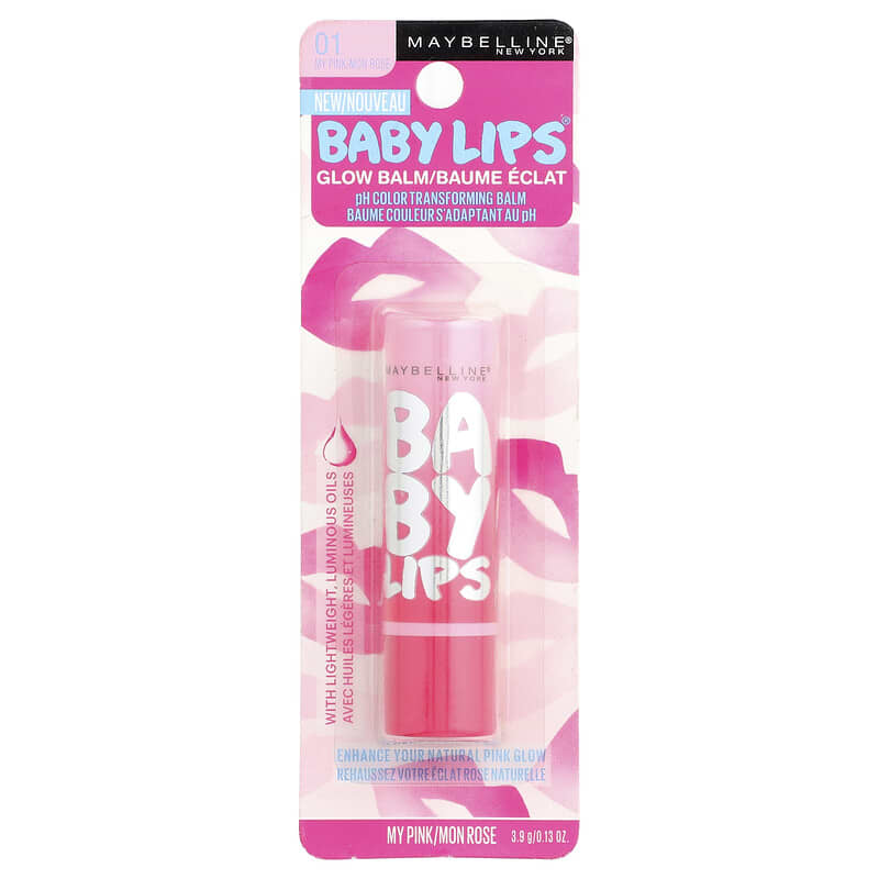 Baby Lips®, Bálsamo iluminador, 01 My Pink, 3,9 g (0,13 oz)