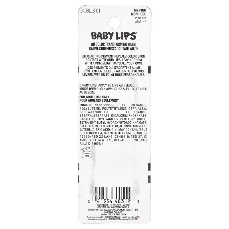 Baby Lips®, Balsam strălucitor, 01 Roz meu, 3,9 g