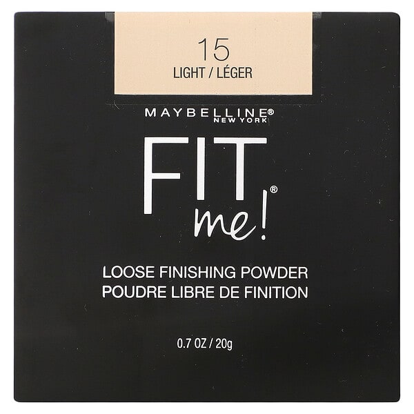 Maybelline, Fit Me 系列，散粉，15 號偏白色，0.7 盎司（20 克）