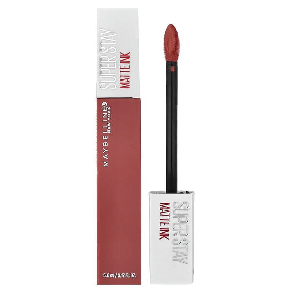 Maybelline, 长久持妆，哑光墨水，130 积极主动，0.17 液量盎司（5 毫升）