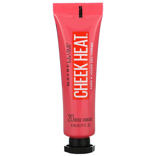 Maybelline, Cheek Heat（チークヒート）、ジェルクリームチーク、ローズフラッシュ、8ml（0.27液量オンス）