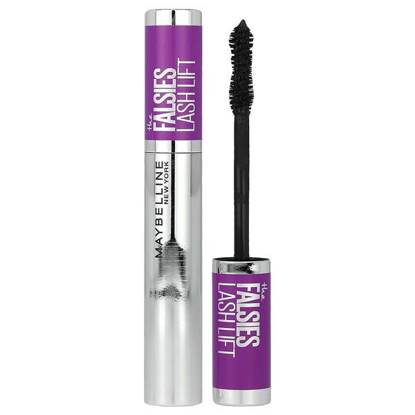 Maybelline, The Falsies Lash Lift 睫毛膏，200 全黑，0.32 液量盎司（9.6 毫升）