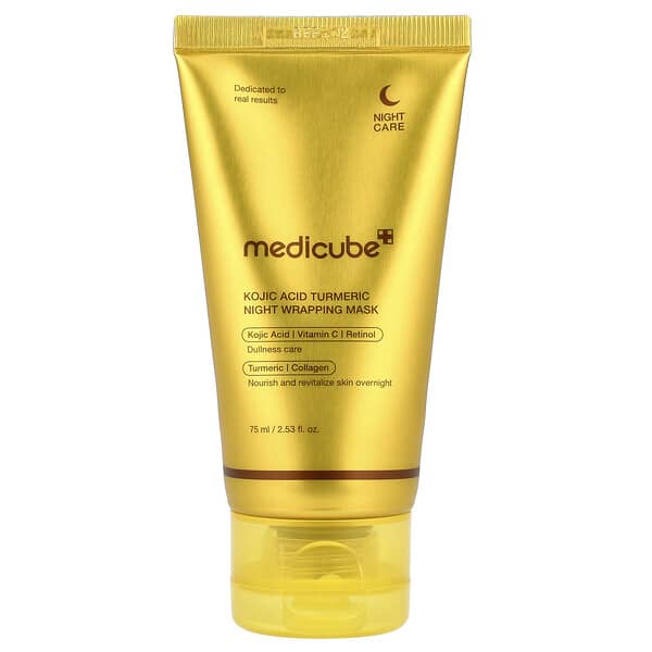 Medicube, 코직산 강황 나이트 랩핑 뷰티 마스크, 75ml(2.53fl oz)
