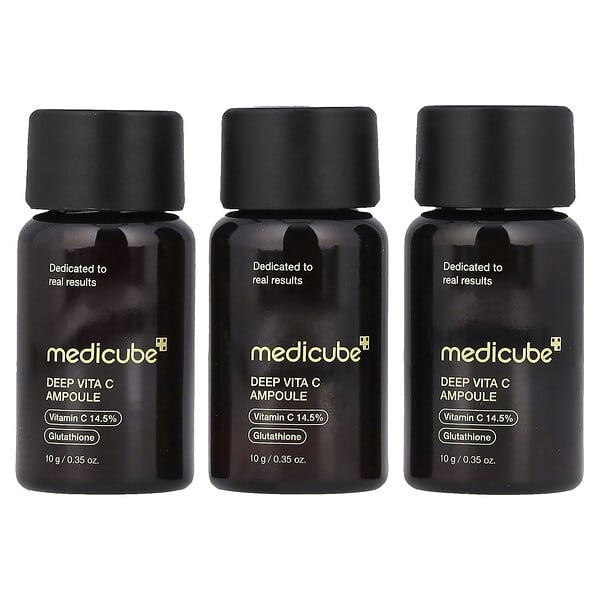 Medicube, 딥 Vita C 앰플, 3개, 각 10g(0.35oz)
