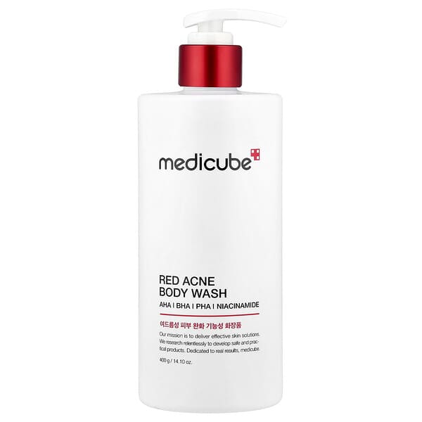 Medicube, 붉은 여드름 바디 워시, 400g(14.1oz)