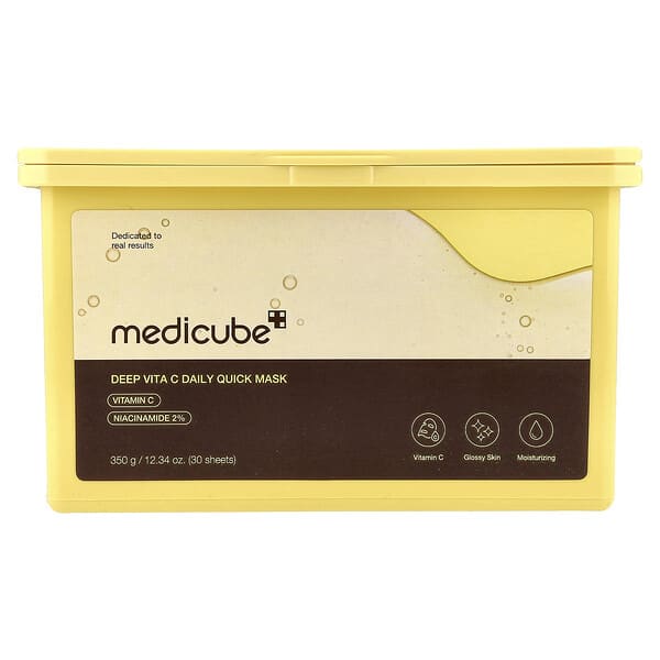 Medicube, 딥 비타 C 데일리 퀵 뷰티 마스크, 30매, 350g(12.34oz)