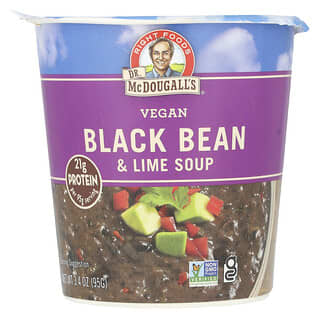 Dr. McDougall's, Black Bean & Lime Soup, 3.4 oz (95 g)