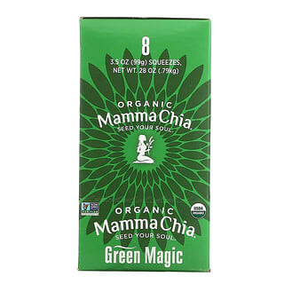 Mamma Chia, Espremedor de Chia Orgânica, Lanche Vitalidade, Magia Verde, 8 Espremedores, 99 g (3,5 oz) Cada