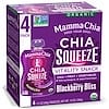 Organic Chia Squeeze, Vitality Snack, Blackberry Bliss, 4 Squeezes, 3.5 oz (99 g) Each