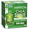Organic Chia Squeeze, Vitality Snack, Green Magic, 4 Squeezes, 3.5 oz (99 g) Each