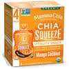 Organic Chia Squeeze, Vitality Snack, Mango Coconut, 4 Squeezes, 3.5 oz (99 g) Each