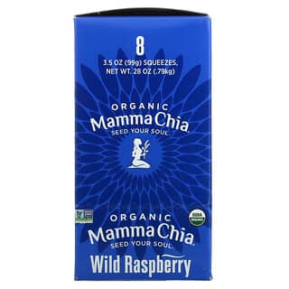 Mamma Chia, Organic Chia Squeeze, Vitality Snack, лесная малина, 8 порций, 99 г (3,5 унции)