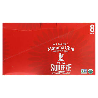 Mamma Chia, Organic Chia Squeeze Vitality Snack, Cherry Beet, 8 Pouches, 3.5 oz (99 g) EA
