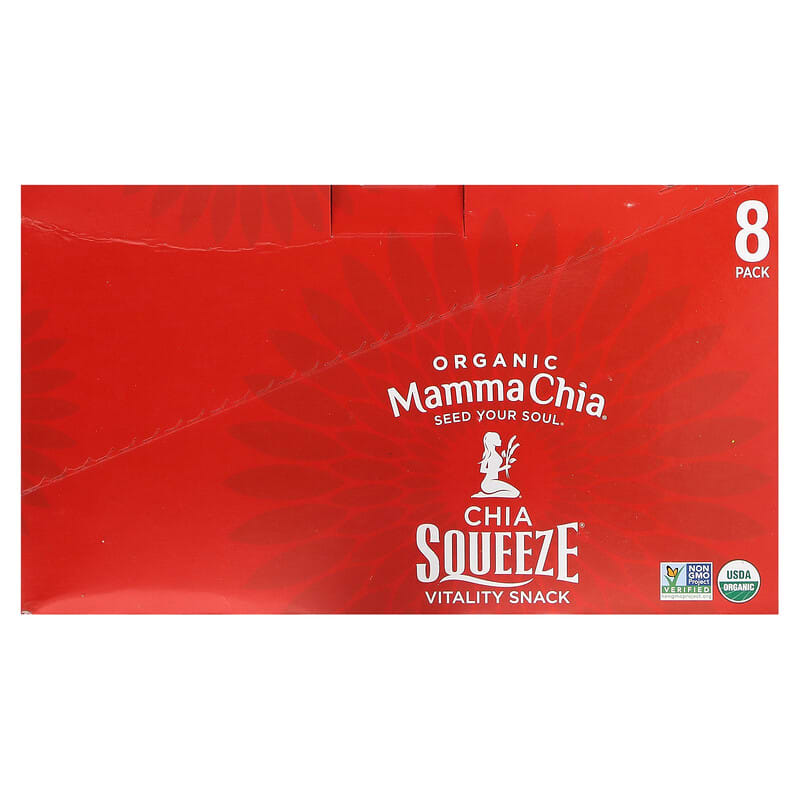 Organic Chia Squeeze®, Vitality Snack, Cherry Love, 8 Squeezes