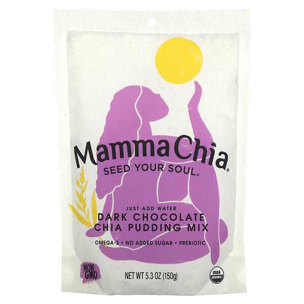 Mamma Chia, チアプディングミックス、ダークチョコレート、150g（5.3オンス）