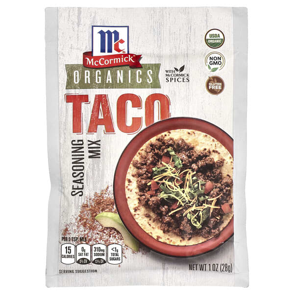 McCormick, Organics, Taco Seasoning Mix, 1 oz (28 g)