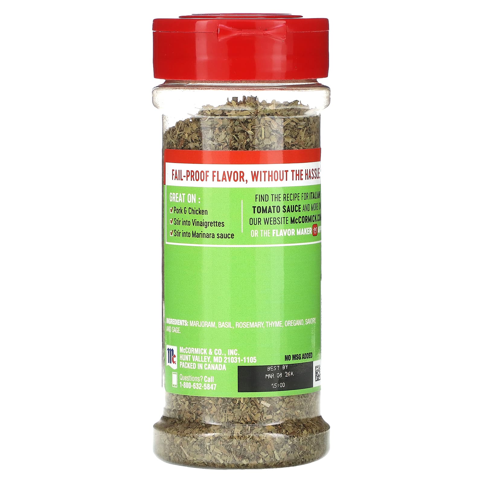 McCormick, Perfect Pinch, Italian Seasoning, 1.31 oz (37 g)