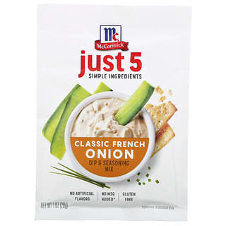 McCormick, Just 5 Simple Ingredients, Dip & Seasoning Mix, Classic French Onion, 1 oz (28 g)