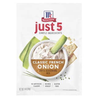 McCormick, Just 5 Simple Ingredients, Dip & Seasoning Mix, Classic French Onion, 1 oz (28 g)