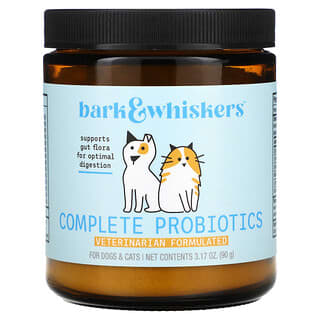 Dr. Mercola, Bark & Whiskers, полноценный пробиотик, для кошек и собак, 90 г (3,17 унции)