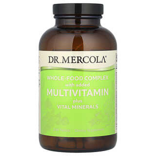 Dr. Mercola, Complejo de alimentos integrales con suplemento multivitamínico más minerales vitales, 240 comprimidos