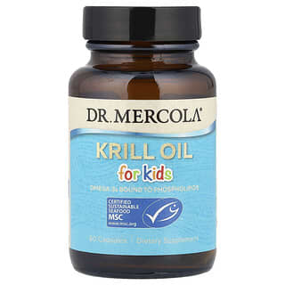 Dr. Mercola, Aceite de kril para niños, 60 cápsulas