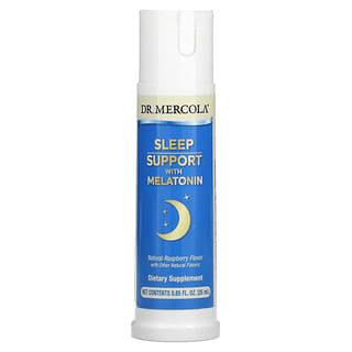 Dr. Mercola, Sleep Support with Melatonin, Natural Raspberry Flavor, 0.85 fl oz (25 ml)