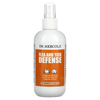 Dr. Mercola, defensa contra pulgas y garrapatas, para perros y gatos, 8 oz (237 ml)