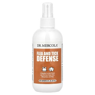 Dr. Mercola, defensa contra pulgas y garrapatas, para perros y gatos, 8 oz (237 ml)