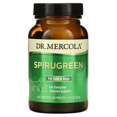 Dr. Mercola, SpiruGreen, For Cats & Dogs, Spirulina, für Hunde und Katzen, 180 Tabletten
