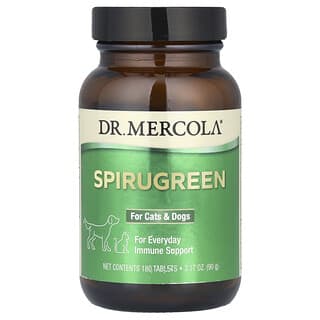 Dr. Mercola, SpiruGreen, For Cats & Dogs, 180 Tablets, 3.17 oz (90 g)