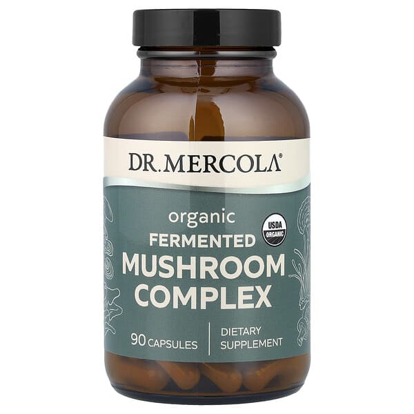Dr. Mercola, Органикалық Ферменттелген Саңырауқұлақ Кешені, 90 капсула