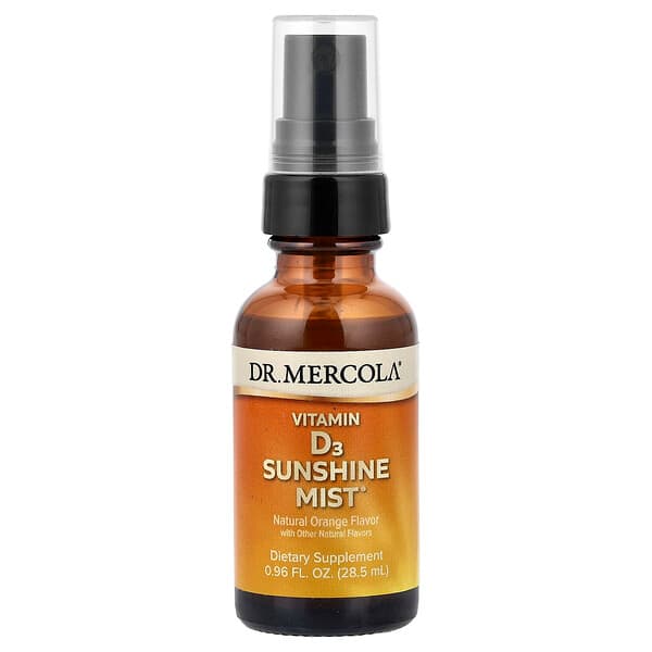 Dr. Mercola, Vitamin D3 Sunshine Mist®, Natural Orange, 0.96 fl oz (28.5 ml) — product photo 1