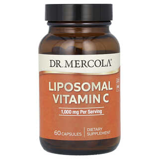 Dr. Mercola, Liposomal Vitamin C, liposomales Vitamin C, 1.000 mg, 60 pflanzliche Kapseln (500 mg pro Kapsel)